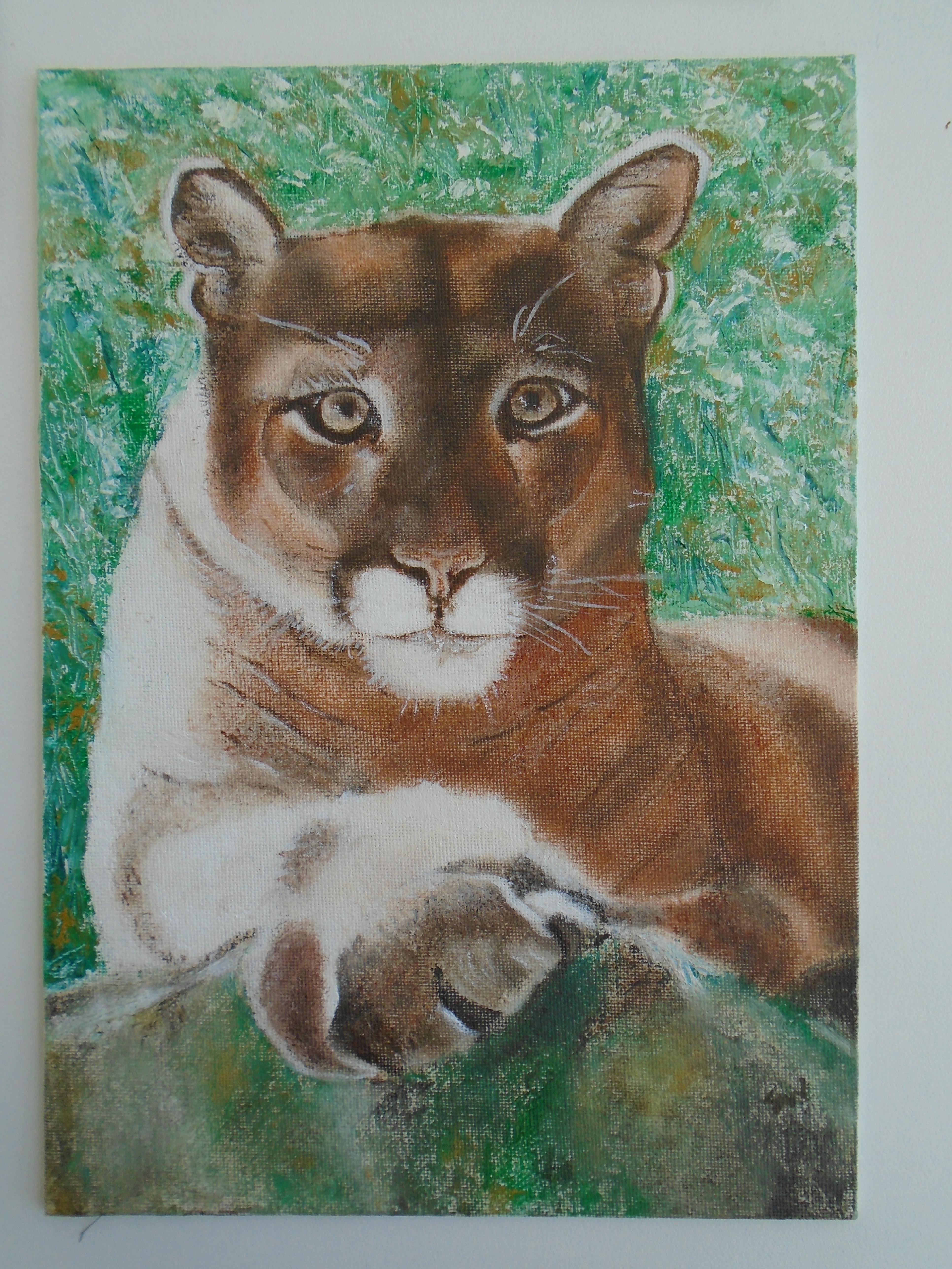 Lion -oil on canvas board